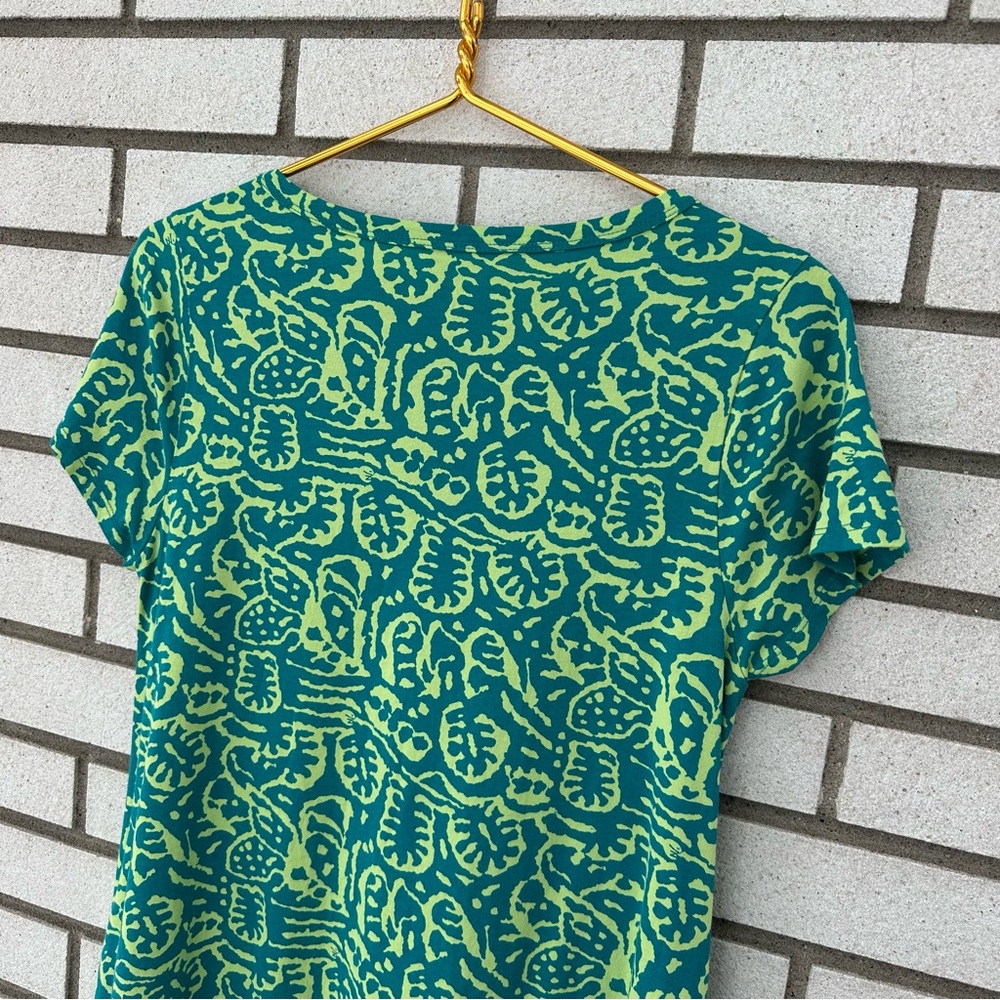 Soft Surroundings Santiago Gaia Tropical Green Jersey Dress Pockets PM Resort - Picture 6 of 14